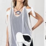 Top con spalline fiocco