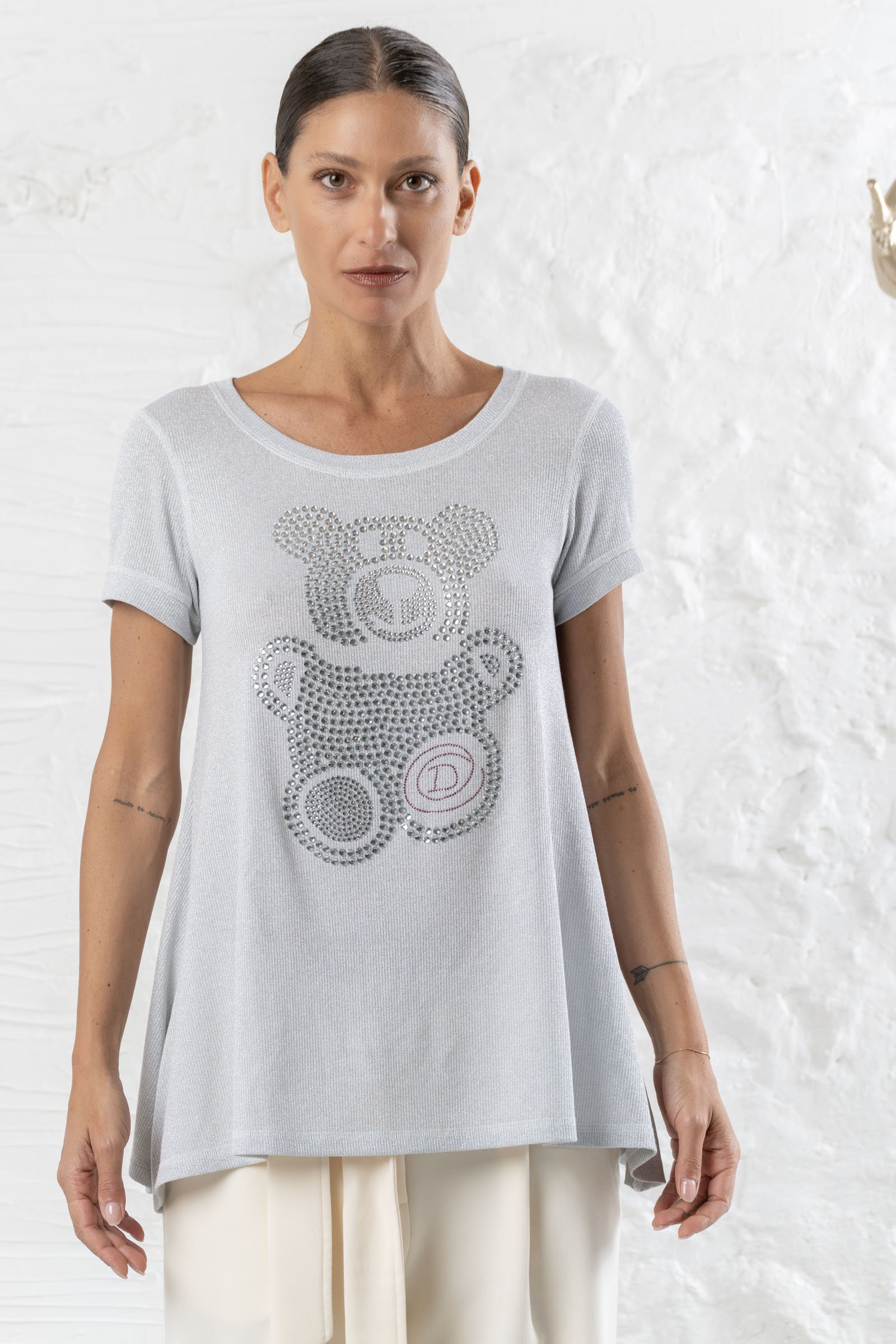 TAM5035105300_24003 + TAM6035085900_03016 (3) T-shirt grigia con punti luce - immagine 1